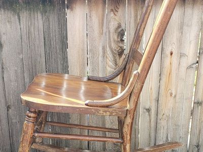 CHILD SMALL ROCKING CHAIR WOODEN VINTAGE ANTIQUE