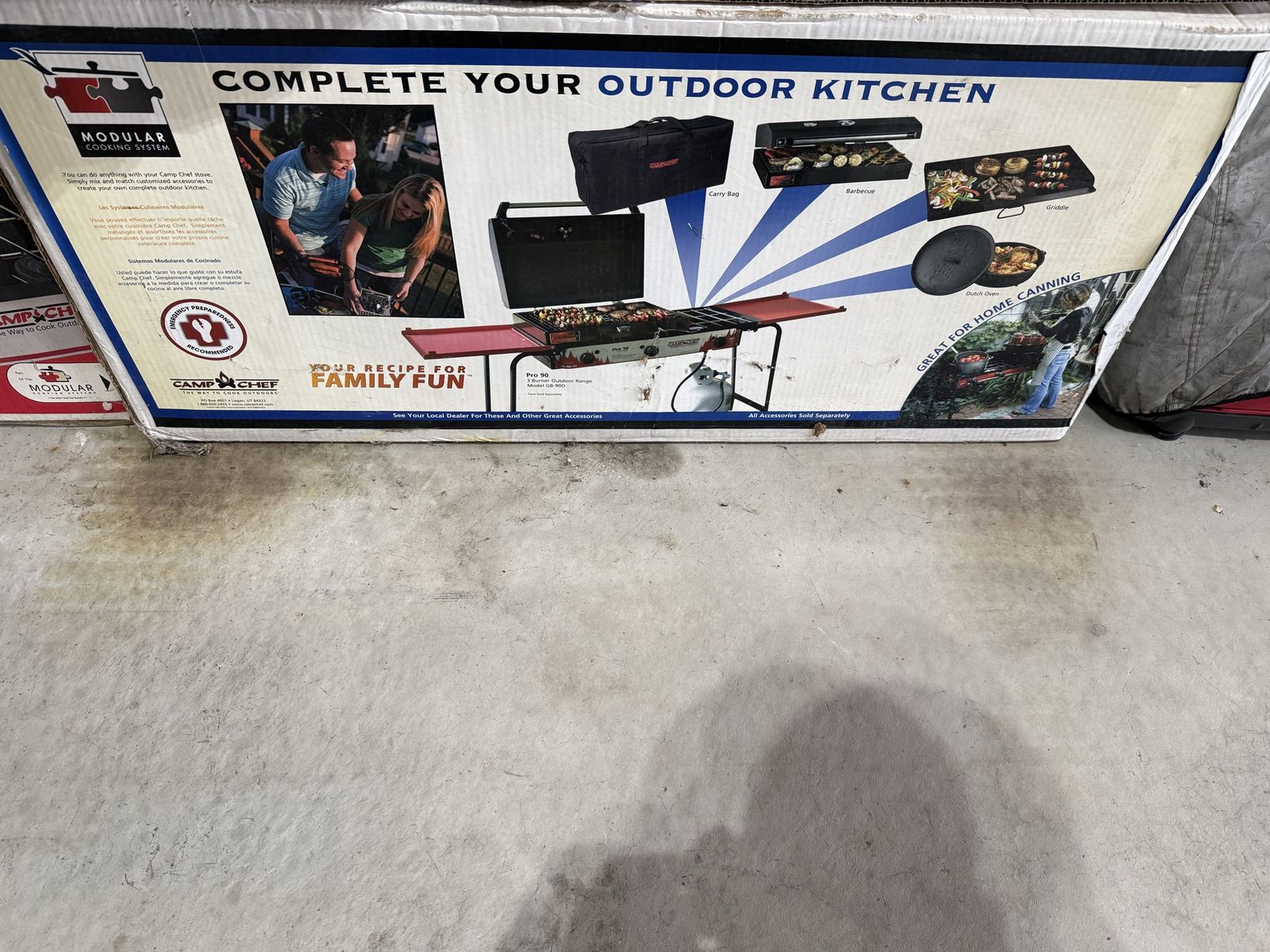 Camp chef pro 90 3 burner with BBQ box