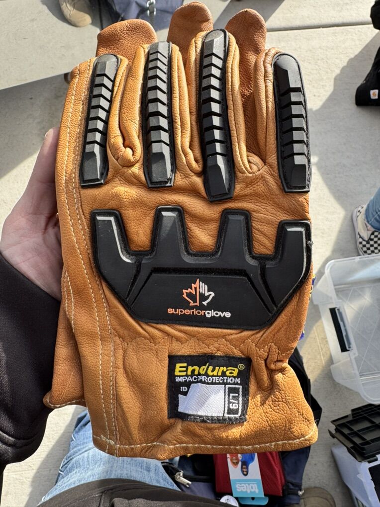 Large Leather Work Gloves