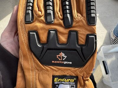 Large Leather Work Gloves