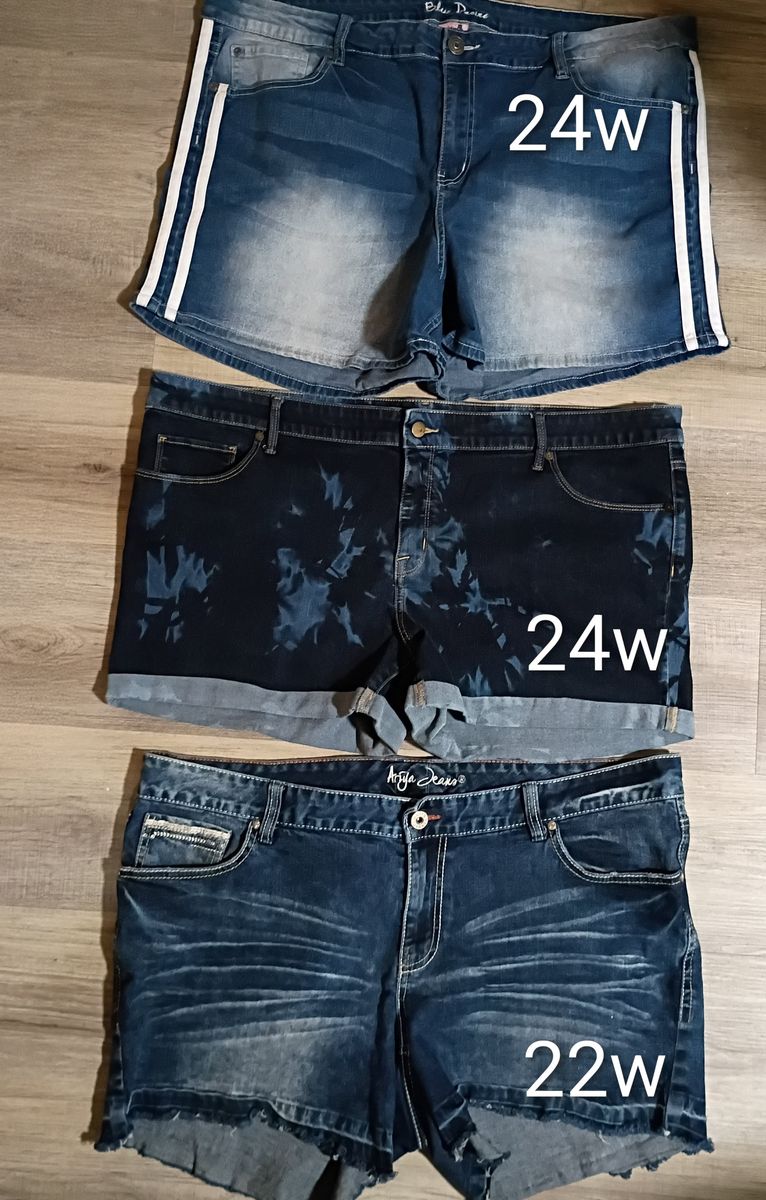 Lot 2 denim shorts plus size 24w and 22w  Ashley Stewart
