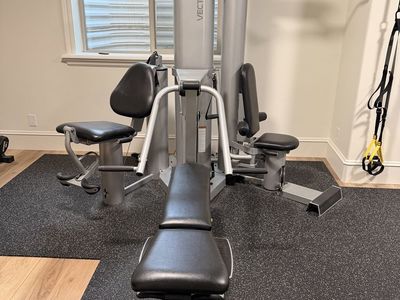 Vectra Fitness 1650 Multi-Station Home Gym Strength Training Equipment with Bench and Lat Pulldown
