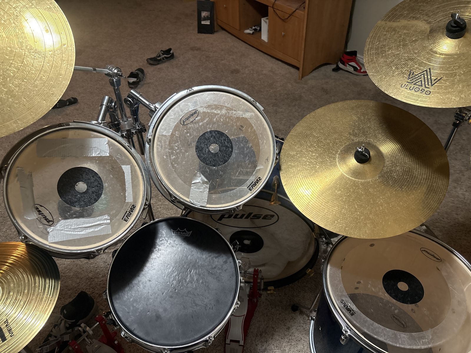 Pulse Blue 4 piece drum kit