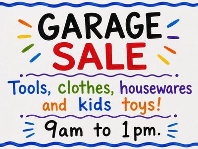 Garage Sale! Tools, Clothes, Housewares, Kids' Toys & More - West Valley
