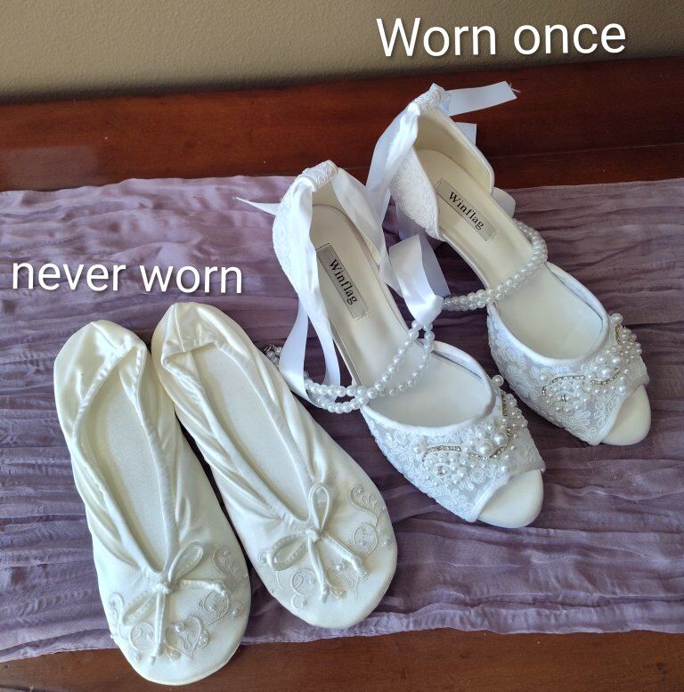 Wedding Shoes & Slippers, white, pearl, ivory