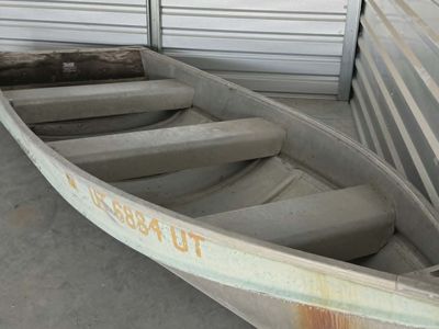 Aluminum Fishing Boat with 7HP Sea King Motor - As Is