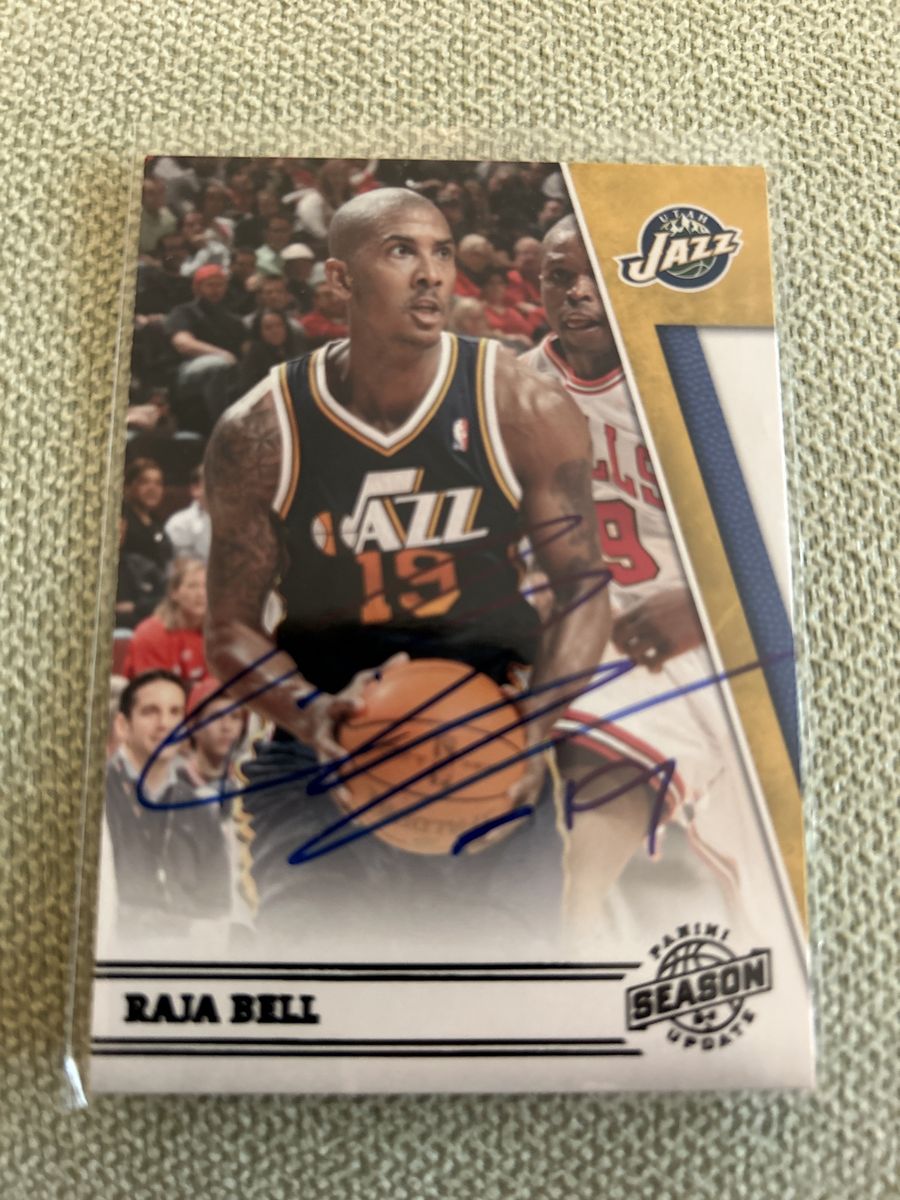 2011 Raja Bell Autographed Utah Jazz Panini NBA Season Update Basketball Card - Hand Signed Collectible