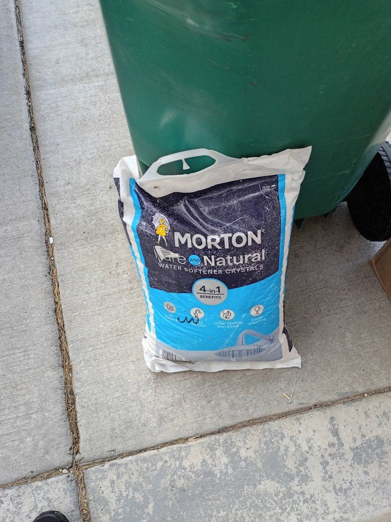 Morton Pure and Natural Water Softener Crystals - 4-in-1 Benefits, Unopened Bag