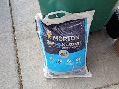 Morton Pure and Natural Water Softener Crystals - 4-in-1 Benefits, Unopened Bag