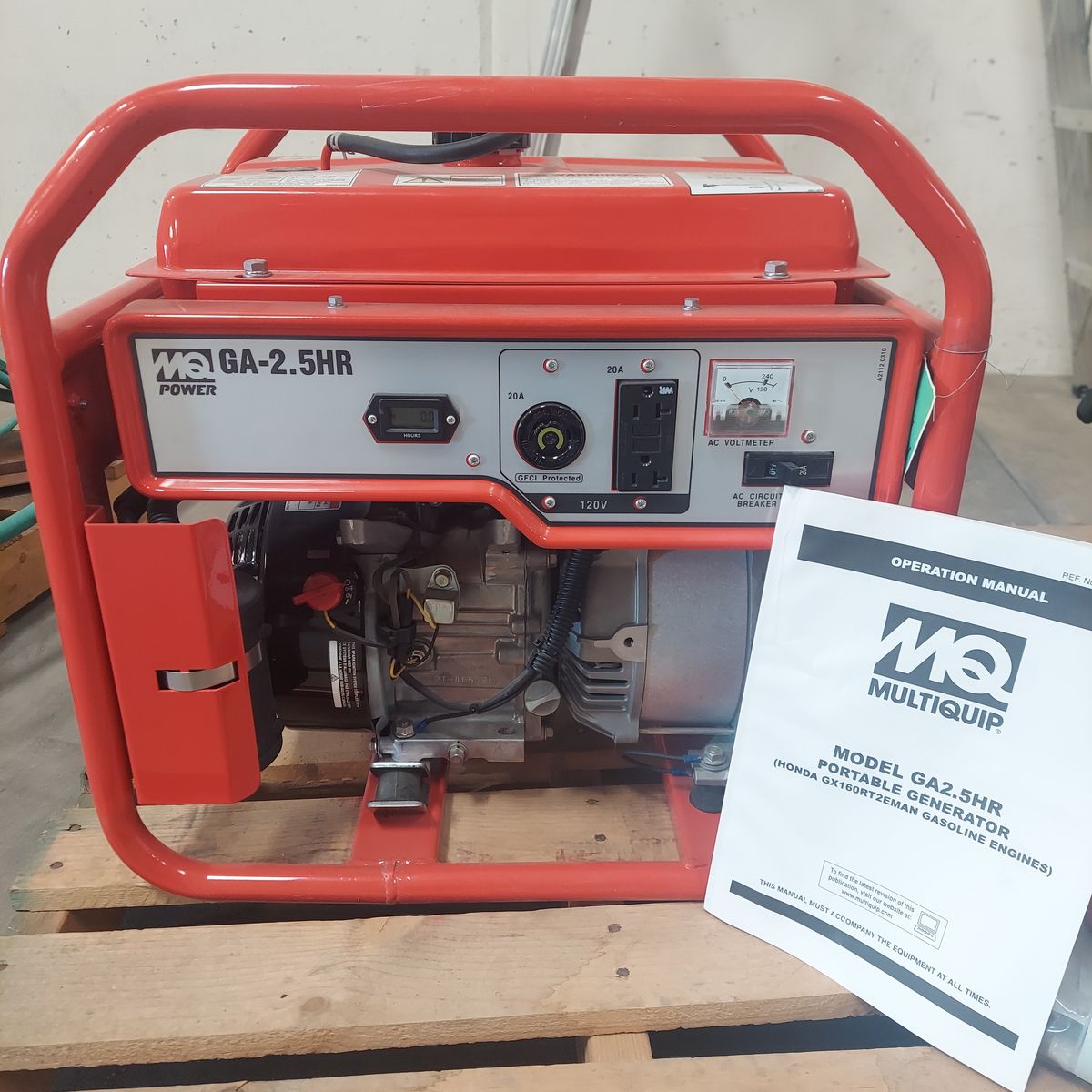 MULTIQUIP GA-2.5HR PORTABLE GENERATOR.
