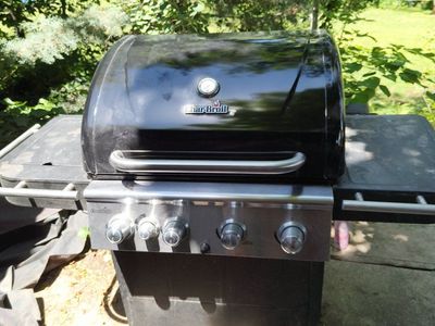 Free Char-Broil Classic 4 Burner Gas Grill - Outdoor BBQ Grill with Side Burner
