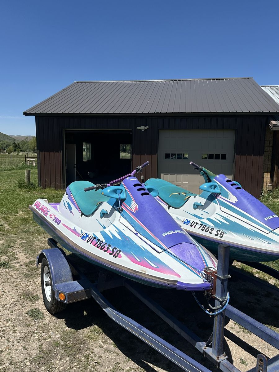 1995 Polaris SLT 750 Pair with Trailer