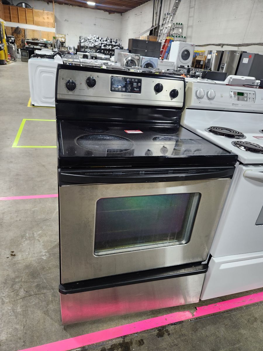 GREAT WHIRLPOOL STAINLESS STEEL GLASS TOP RANGE! W-WARRANTY