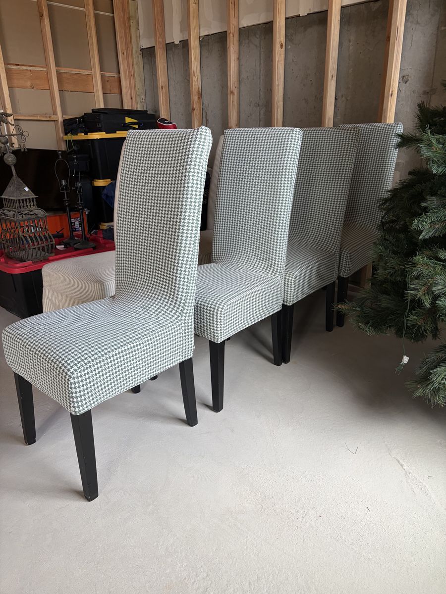 Slip Covered Parsons Chairs For Seating
