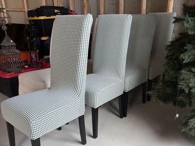Slip Covered Parsons Chairs For Seating