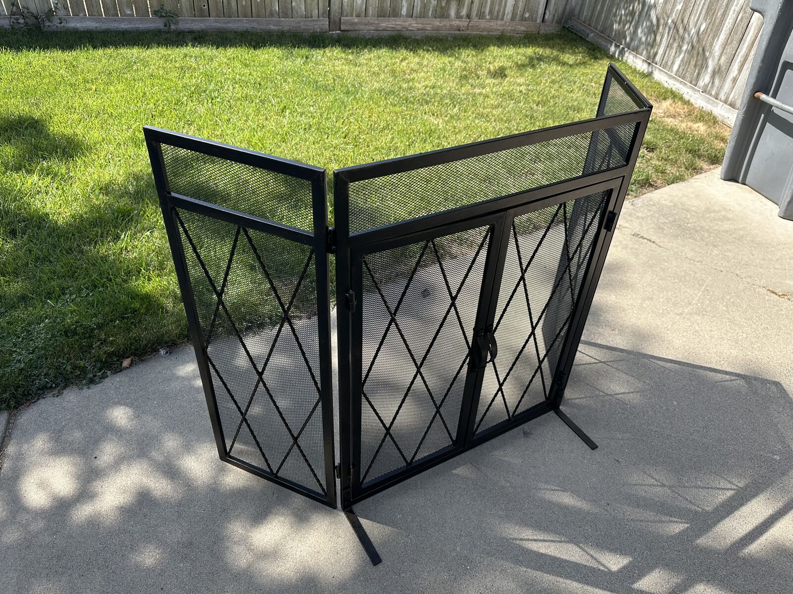 Fireplace Screen, Kempston Park 50" x 30", 3-panel with doors.