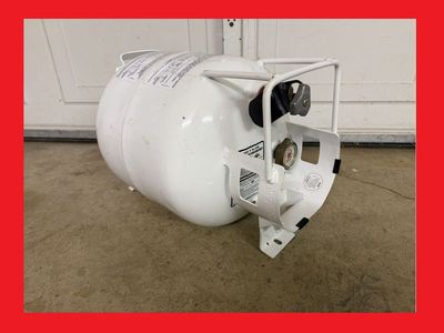FULL Flame King 20-LB Horizontal Propane Tank Cylinder for Fire Pits, Patio Heaters, Barbeques, RVs, Trailers, and Truck Campers