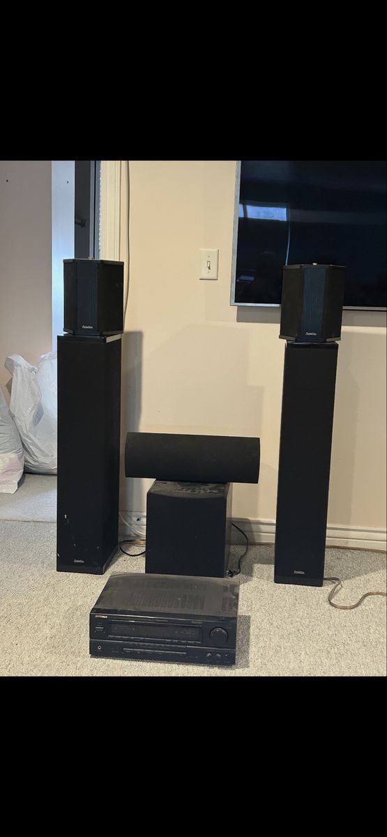 Definitive Technology Speaker System with Onkyo Receiver - 5.1 Home Theater Setup