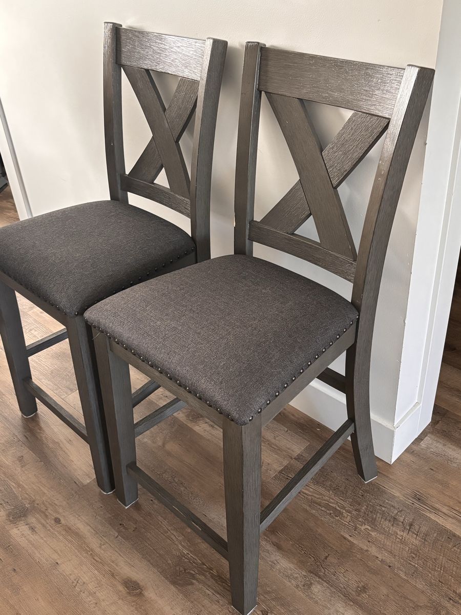 Two counter height barstools