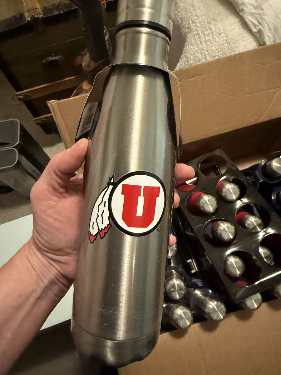 University of Utah 17 oz. Stainless Steel Water Bottle - Double Wall Vacuum Insulated