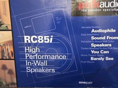Polk Audio RC85i pair in-wall performance speakers