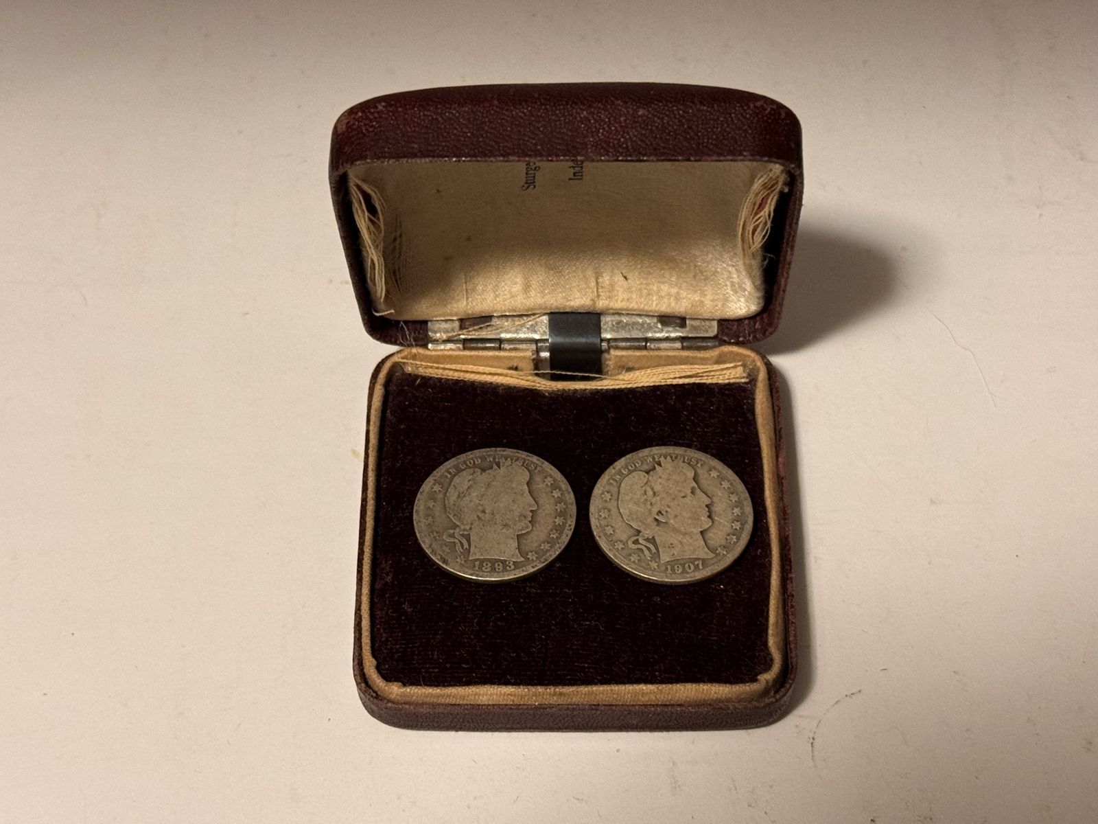 1893 and 1907 Barber Half Dollar 90% Silver Coins .7234 ounces