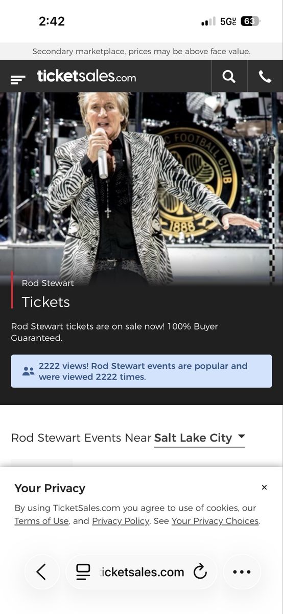 Rod Stewart tickets