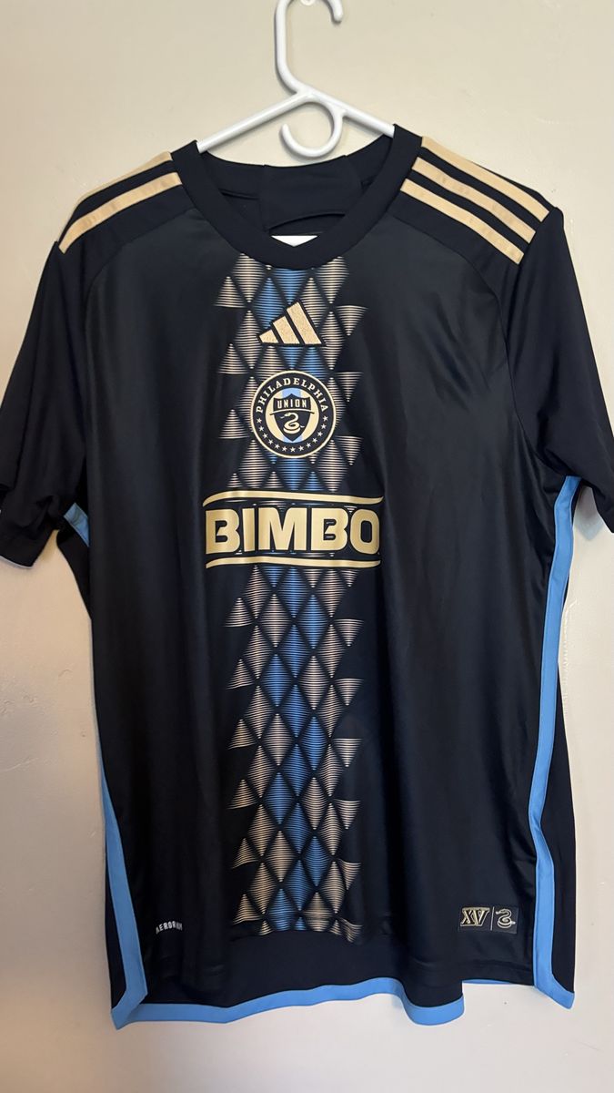 Adidas Philadelphia Union Soccer Jersey Size 2XL Black Gold MLS