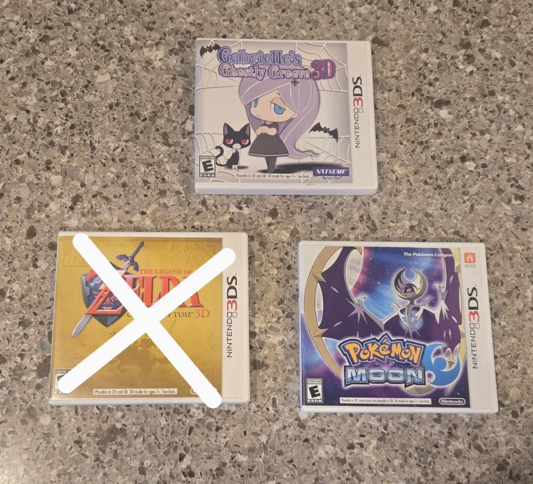 Nintendo 3ds games $25 each PokeMon Moon! trades considered!~
