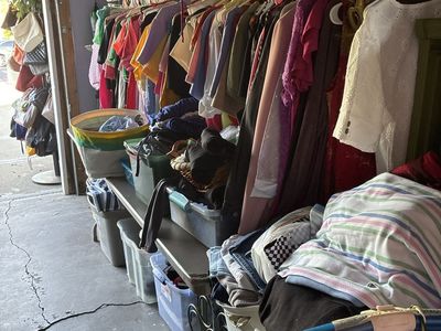 Multi-Item Garage Sale Clothing & Household Goods Lot