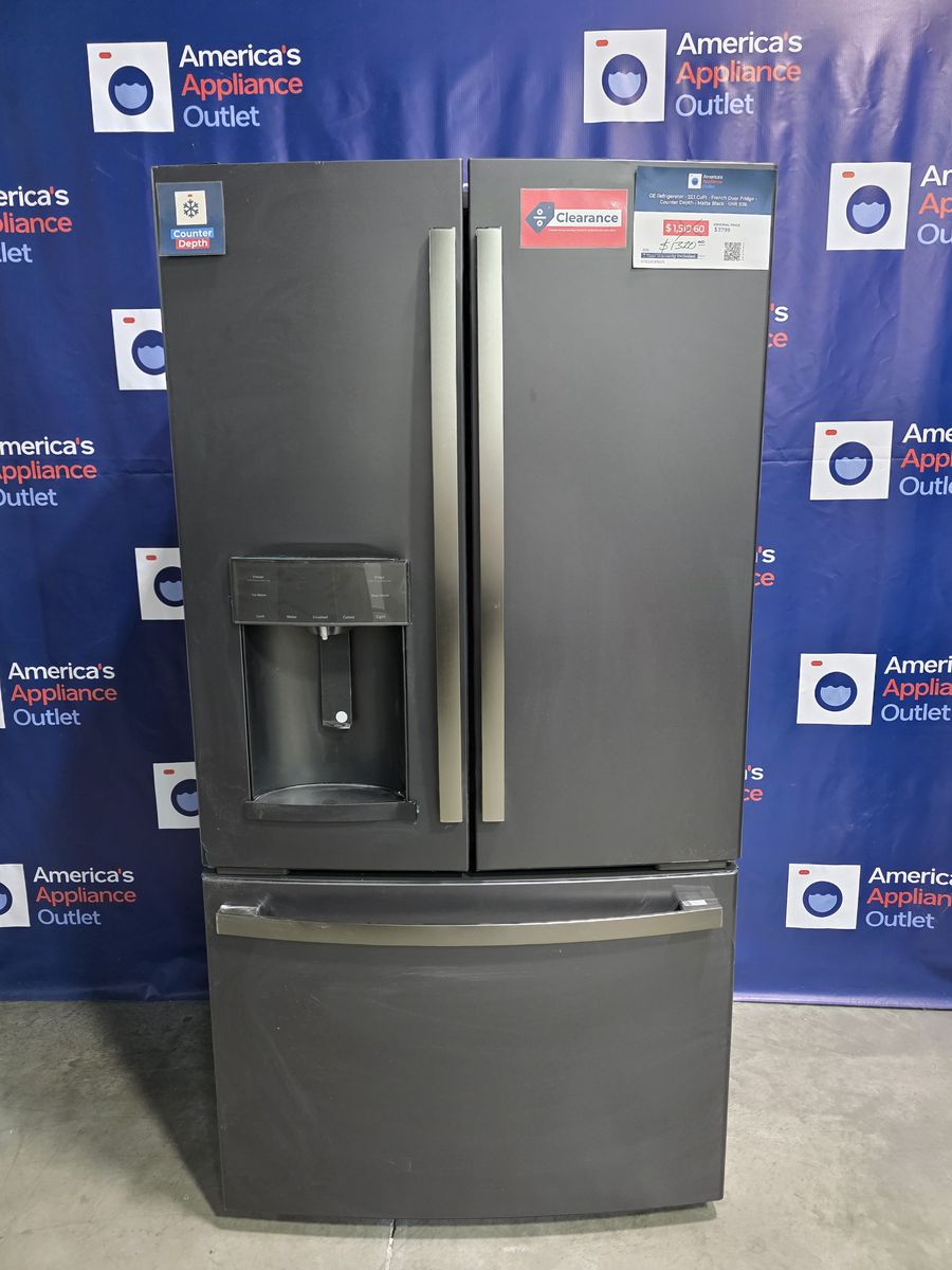 GE Counter-Depth French Door Refrigerator (Fingerprint Resistant Black Slate), 36-Inch Wide, 22.1 Cu. Ft.
