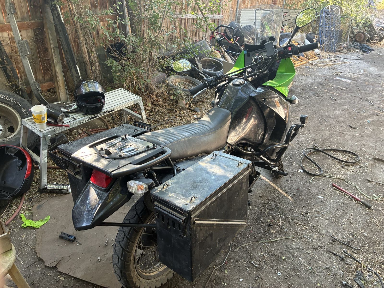Used Kawasaki KLR 650 Dirt Bike - Motorcycle Road Bike Parts Storage Boxes