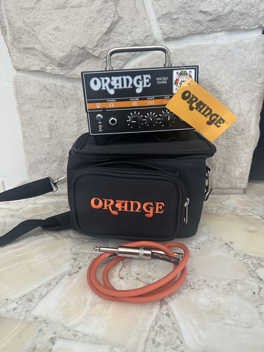 Orange Amplifiers MT-20H Micro Dark 20-Watt Guitar Head, bag and cable