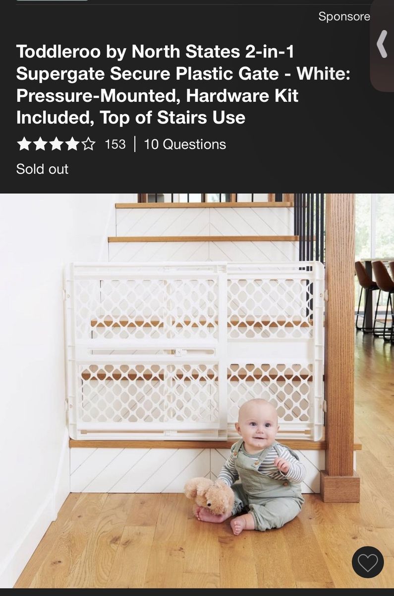 Secure Plastic Safety Gate - toddler pet gate