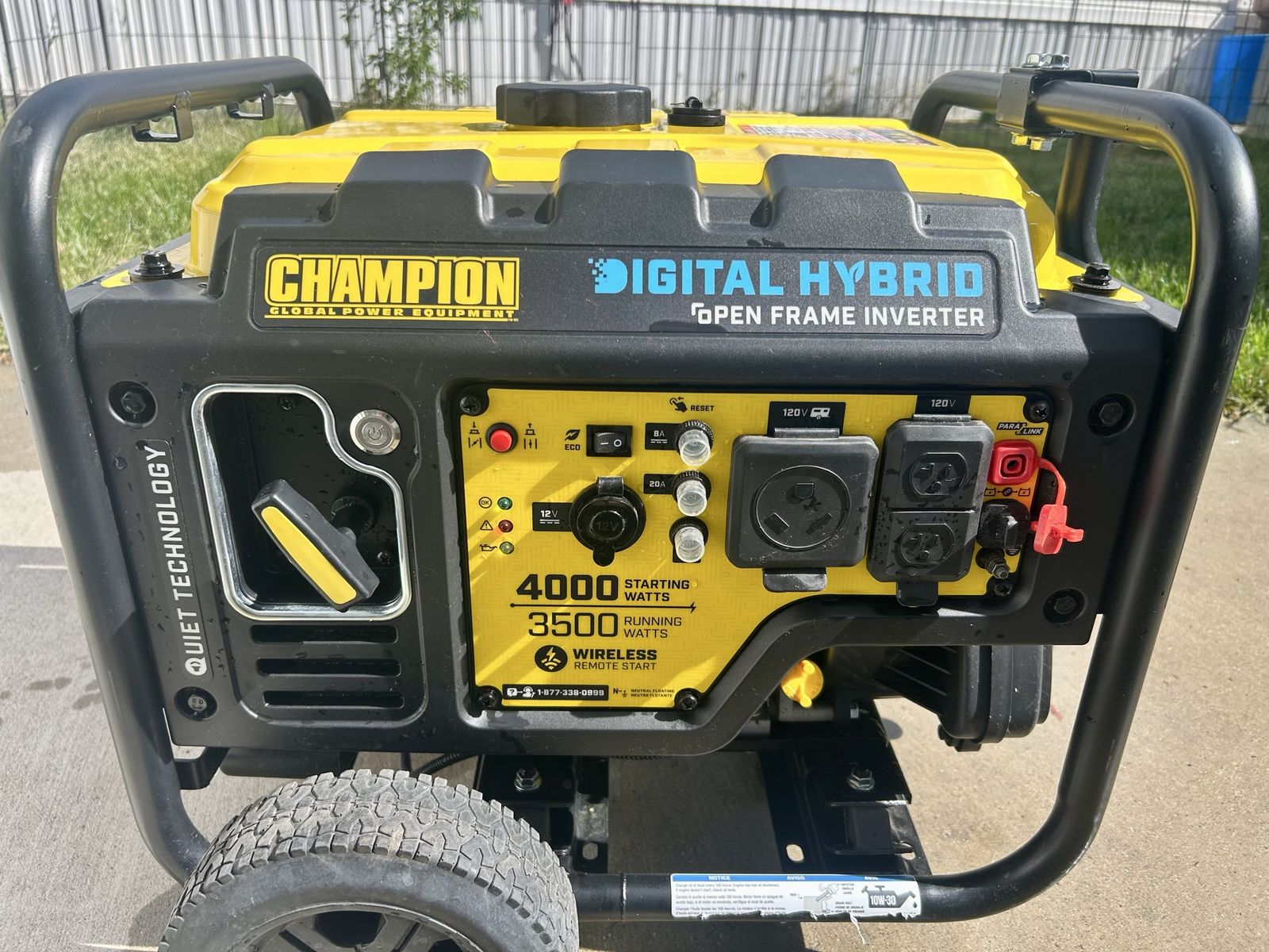 Remote Start 4000 Watt Inverter Generator
