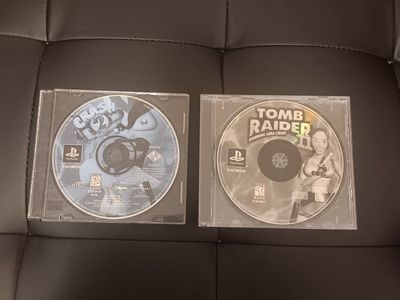 Tomb Raider II & Crash Bandicoot 2 for PlayStation 1 (PS1) - Classic Retro Video Games
