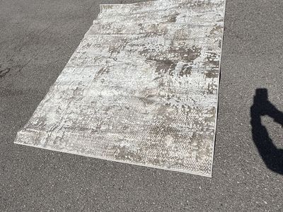 Beige and Charcoal Area Rug - Great Condition