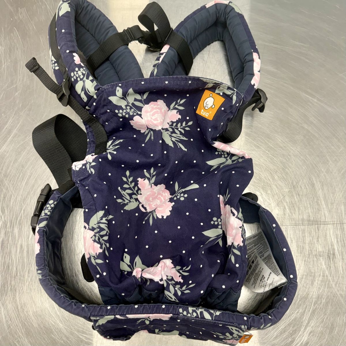 Tula Free-to-Grow Baby Carrier Pink Blossom Navy Print