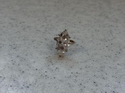 8.05 CT Marquise Brilliant Cut Lab Grown Diamond Ring 10K Rose Gold VS1 E IGI