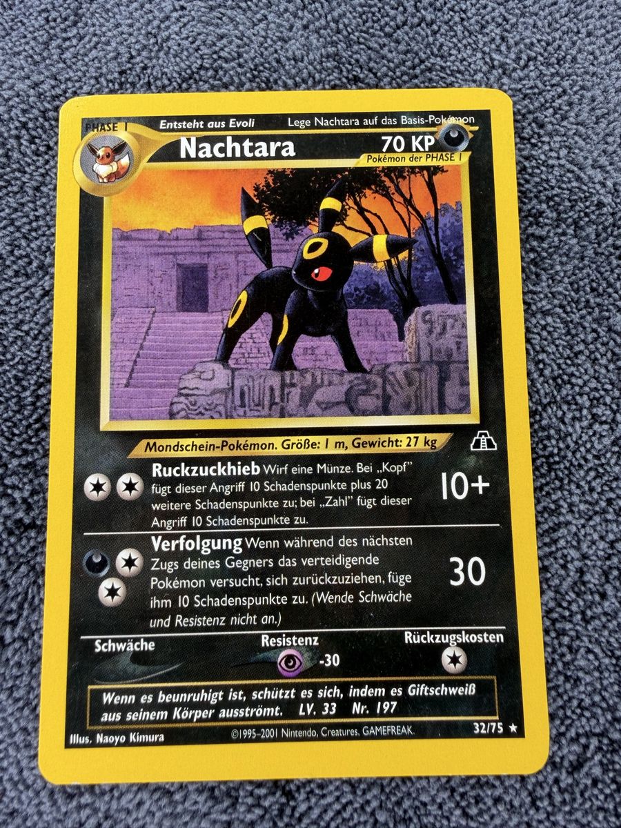 German Umbreon 32/75 Neo Discovery Pokémon Card NM