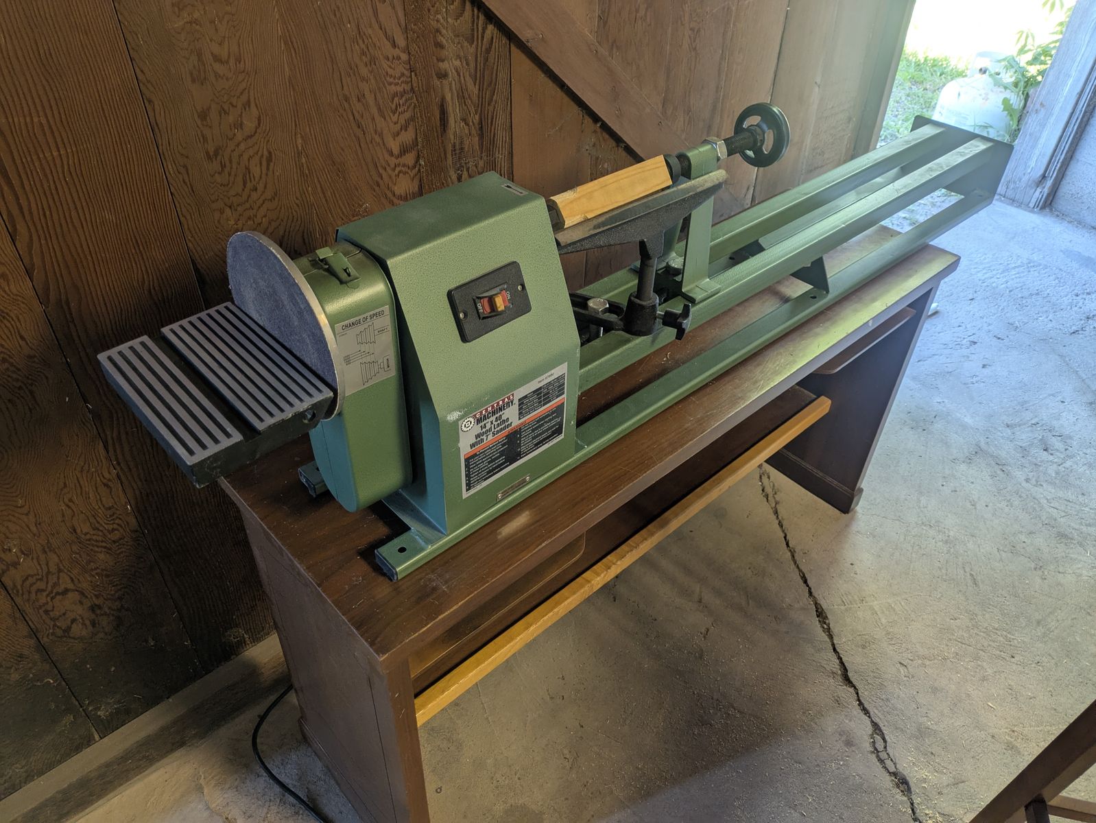 Central Machinery 12" x 40" 1/2 HP Lathe and Tools