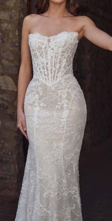CALLA BLANCHE size 14 125260 ivory/light nude wedding dress