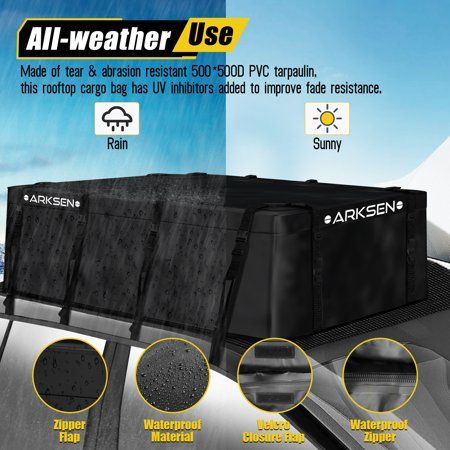 ARKSEN 29 Cu Ft Waterproof Rooftop Cargo Bag