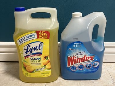 Lysol and Windex Cleaning Supplies