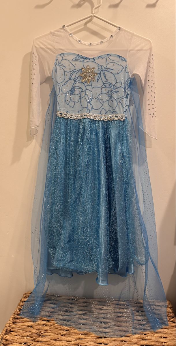 ReliBeauty Frozen Princess Elsa Dress-Up Costume Set for Girls, Size 5/6 with Full Accessory Kit
