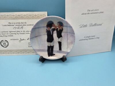 DONALD ZOLAN COLLECTIBLE MINUATURE PLATE LITTLE BALLERINA