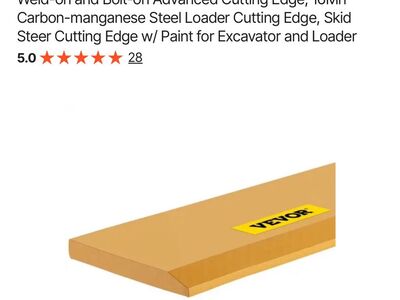 $57 LESS THAN RETAIL! BRAND NEW- VEVOR 84"X6"X3/4" Heavy Equipment Cutting Edge Replacement Blade