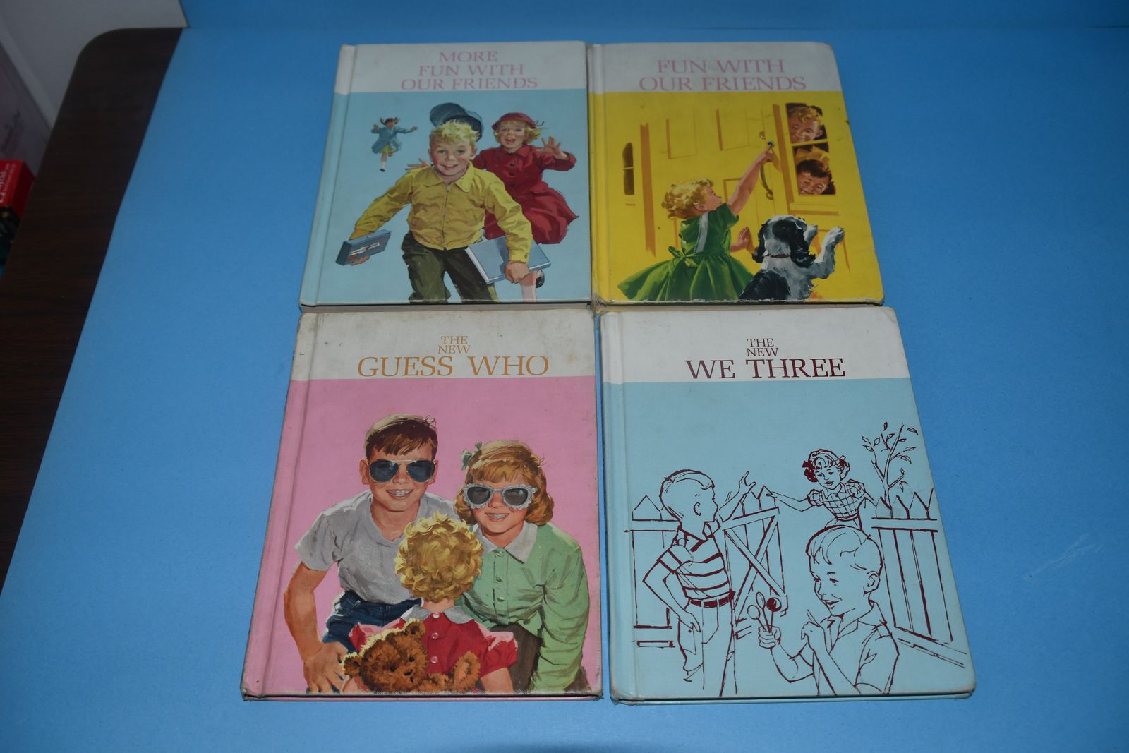 4 VINTAGE SCOTT FORESMAN HARDCOVER SCHOOL BOOKS ~ DICK & JANE ~ THE NEW BASIC READERS ~ HOMESCHOOLING