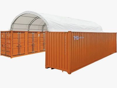 20’x40’ Industrial Storage Container Shelter Tent - New, Unused, Arch Roof Design