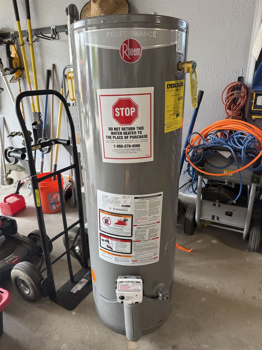 Rheem Performance XG40T06EN38U1 Natural Gas Water Heater 40 Gallon 38,000 BTU
